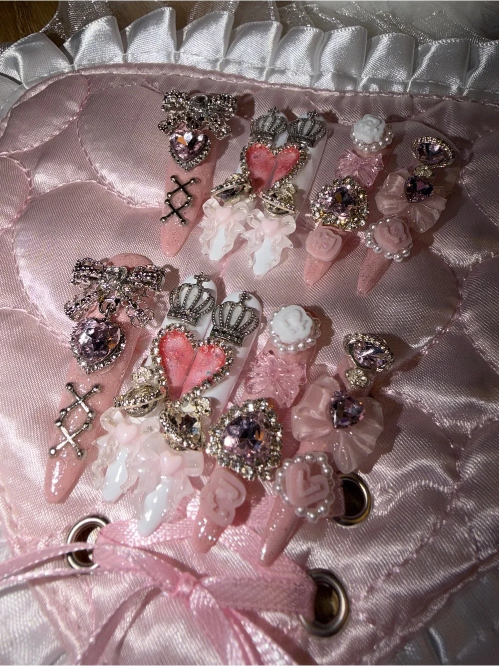 🫧🌸🎀so pretty press on nails set🎀🌸🫧